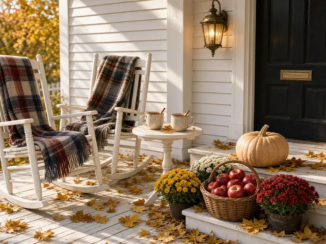Rocking chairs and hot cider on the front porch